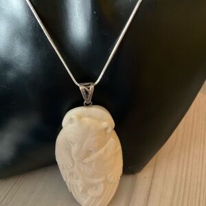 Elegant White Bear Pendant Necklace